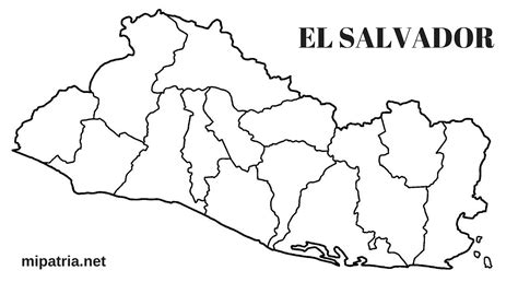 MAPA DE EL SALVADOR CON SUS DEPARTAMENTOS - MIPATRIA.NET