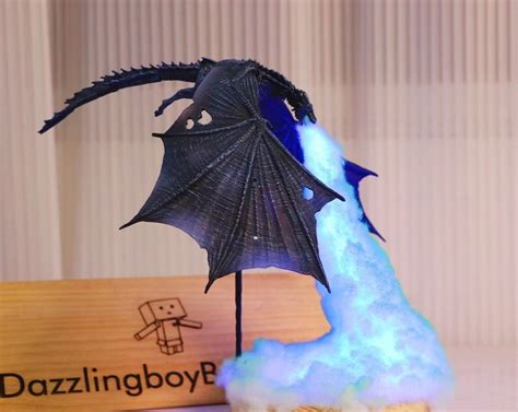 A Song of Ice and Fire Dragon Flame Ice Dragon Viserion Flying - Etsy