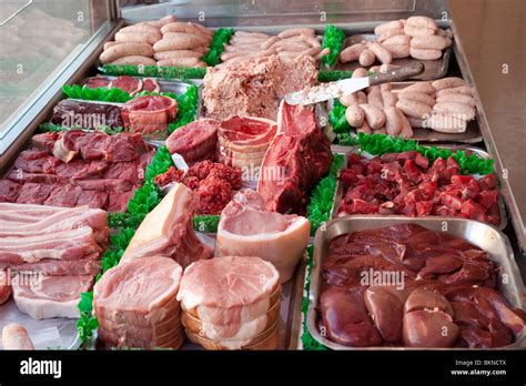 Display of meat hi-res stock photography and images - Alamy