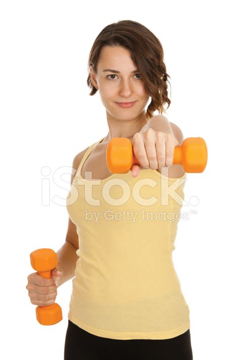 Girl Posing With Dumbells Stock Photo – Royalty-Free Images | FreeImages