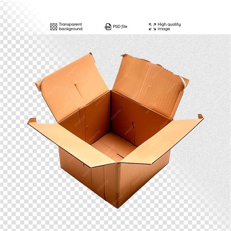 premium psd cardboard box open picture  background
