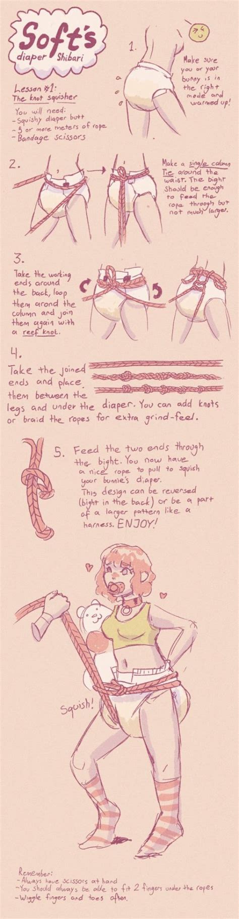Just a little tutorial on diaper shibari for those who love abdl and