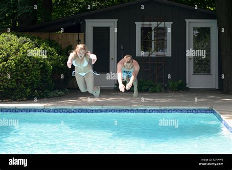 backyard bikini  res stock photography  images alamy
