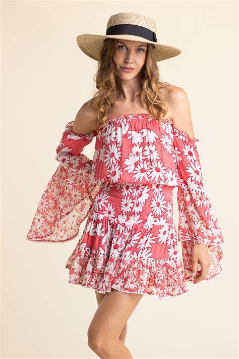Cecilia Daisy Dress Red – Sunday St Tropez