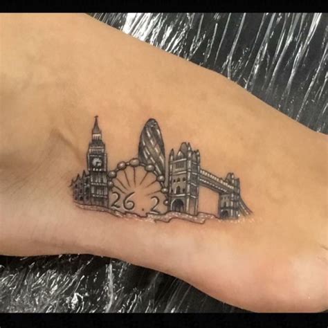 london skyline silhouette tattoo