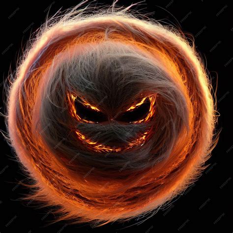 Premium AI Image | A fireball with a face made of flames and a glowing ...