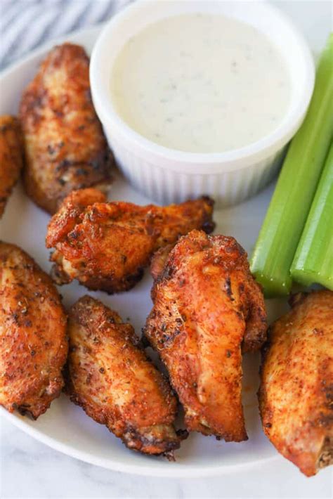 Crispy Air Fryer Chicken Wings Dry Rub - A Peachy Plate