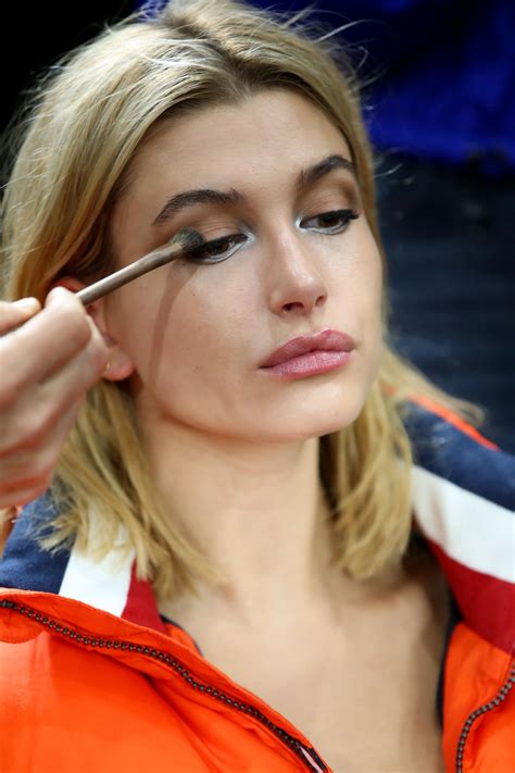 Hailey Baldwin - Tommy Hilfiger Show in Milan Backstage 02/25/2018