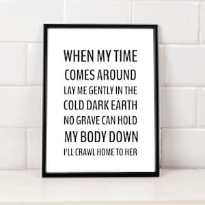 Hozier Lyrics Print Song Lyrics, Hozier, Hozier Lyrics, Hozier Lyrics ...