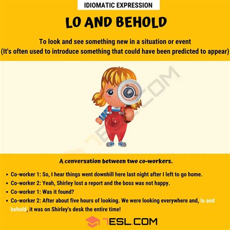 lo  behold meaning origin  examples esl