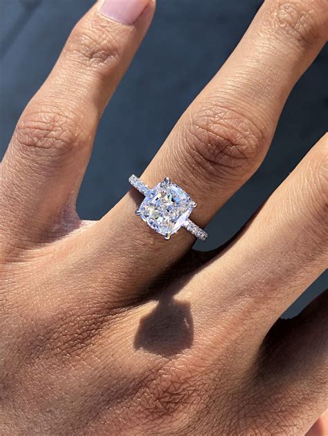 2 carat elongated cushion cut diamond ring natural diamond 10