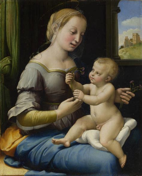 Рафаэль Санти. Мадонна с гвоздиками | Madonna art, Raphael madonna ...