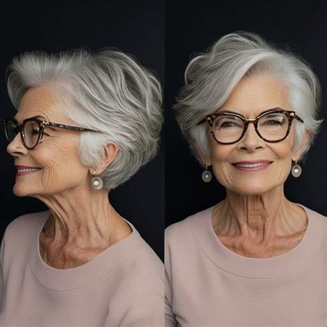 freche frisuren ab  mit brille bob pony mittellang kurz