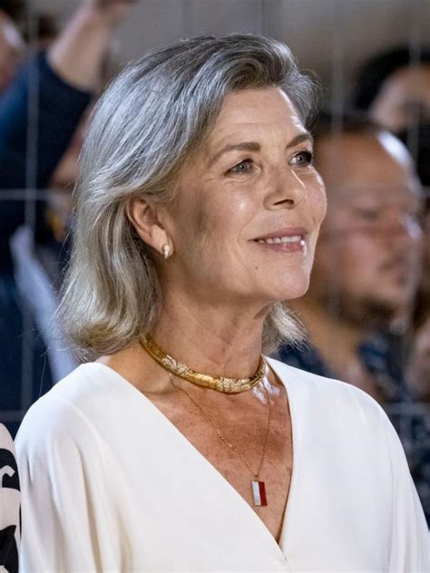 princess caroline reveals chic grey hair  monaco dog show newscom