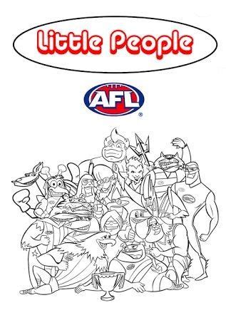 Afl Football Colouring Sheets | Football coloring pages, Afl, Coloring ...