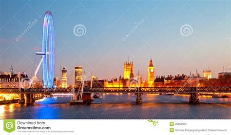 London Eye Panorama editorial stock image. Image of cityscape - 25556324