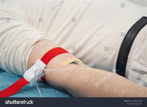 Male Patient During Drip Procedure Clinic Stock Photo 2146832959 ...