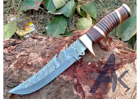 DAMASCUS COMANDO KNIFE HANDMADE - AK Industry