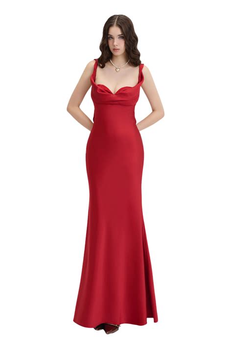 Jubin JACQUELINE DRESS IN RED – CHUUI_Collection