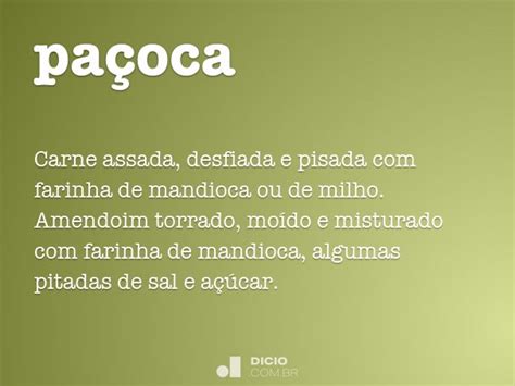 Como Se Escreve A Palavra Paçoca - Paçoca - Dicio, Dicionário Online de Português