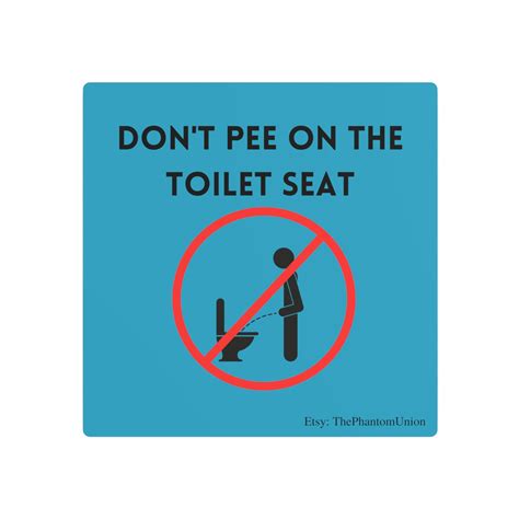 Don't Pee on the Toilet Seat Funny Bathroom Metal Art Sign - Etsy