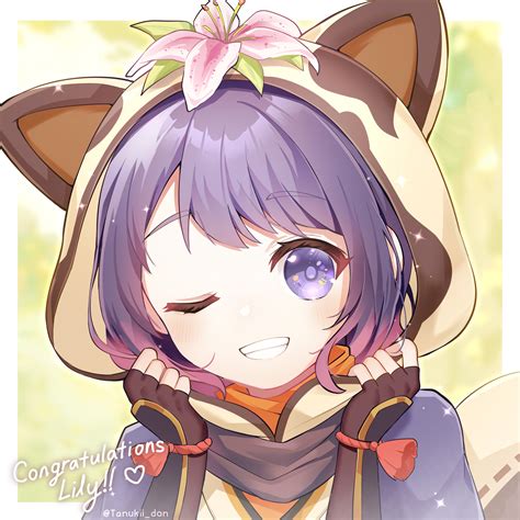 sayu and lilypichu (genshin impact and 1 more) drawn by tanukii_don