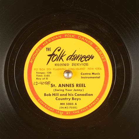 St. ANNES REEL (Swing Your Jenny) : Bob Hill and his Canadian Country