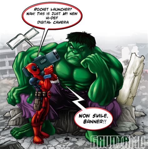 Deadpool vs. Hulk fan art by gaudiamo on DeviantArt