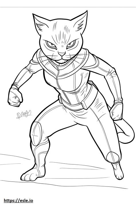 Hellcat coloring sheet