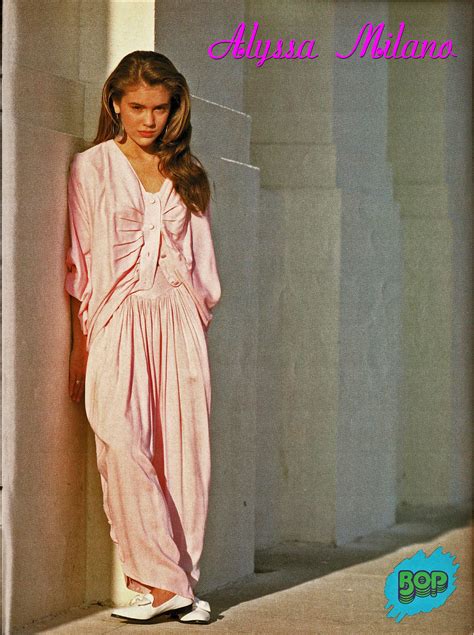 Rare Alyssa Milano pinup from BOP magazine issue December 1988