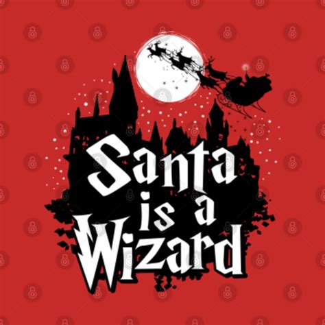 Santa is a Wizard - Christmas - T-Shirt | TeePublic