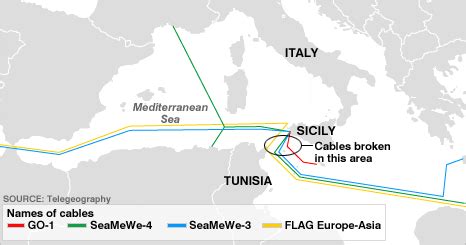 Undersea Cable Repairs Are Underway in Mediterranean