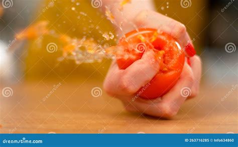 Girl Squeezing Tomato Stock Photos - Free & Royalty-Free Stock Photos ...