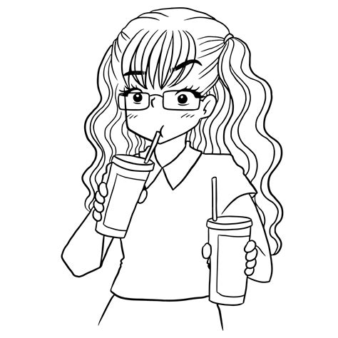 Mujer chupando agua mujer sosteniendo una almohada dibujos animados