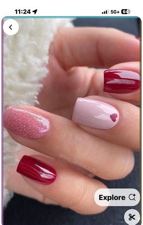 Pin by Michelle on Nails | Valentine's day nails, Gel nails, Nail