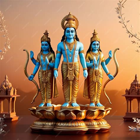 idol   hindu gods lakshmana rama   goddess sita premium ai