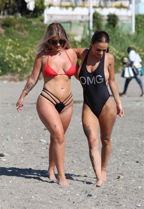 CHANTELLE CONNELLY and LOIS MOLLY on the Beach in Marbella 05/10/2018