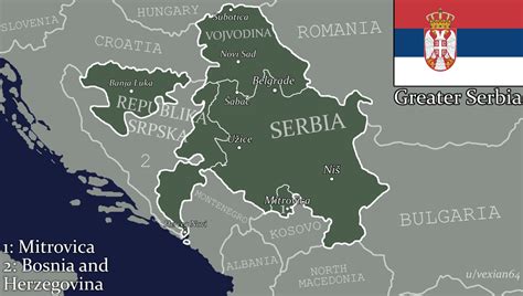 Greater Serbia (First map) : imaginarymaps