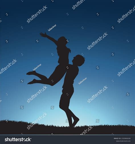 Silhouette Person Jumping Stock Vector (Royalty Free) 2102842636 ...