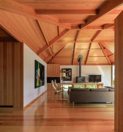 Dramatic Wood Ceilings Are Found Throughout This House