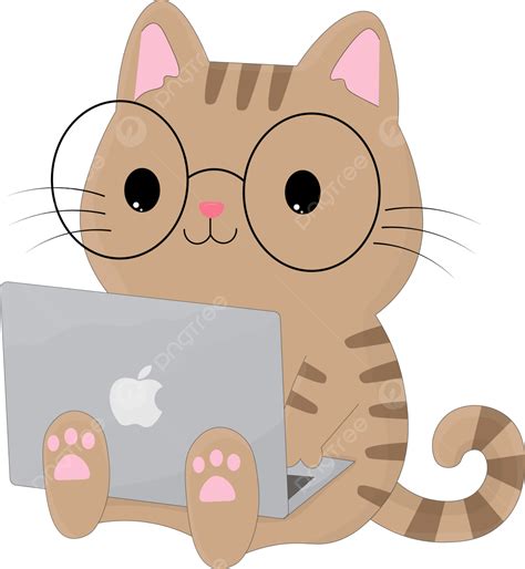 working cat png vector psd  clipart  transparent background