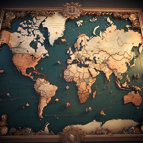 scene showing  world map   map   world premium ai