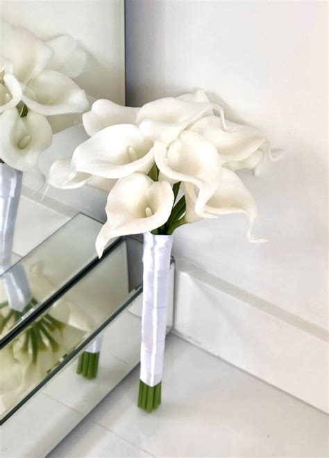 White calla lily bouquet cream calla lily bouquet real touch calla lily