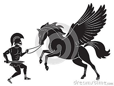 Hercules And Pegasus Royalty Free Stock Photography - Image: 37613007