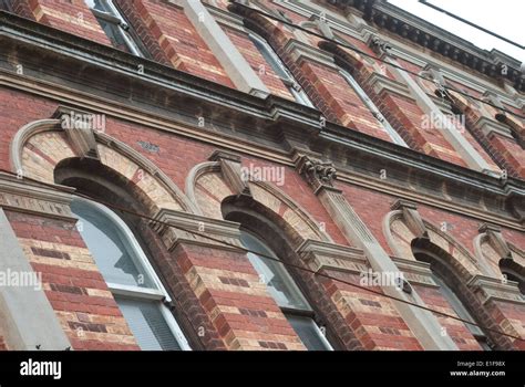 Architecture Red Brick Building Facade Stock Photo - Alamy