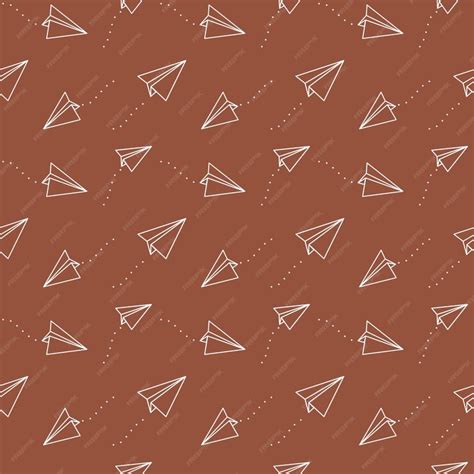 Premium Vector | Origami paper airplane pattern background