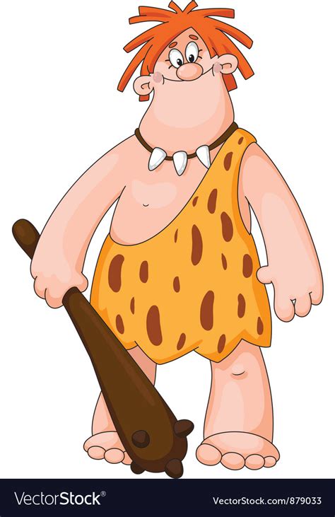 Funny caveman Royalty Free Vector Image - VectorStock