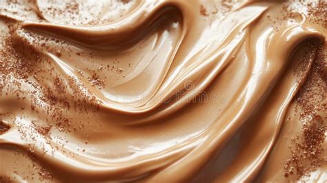 Smooth Milk Chocolate Swirls with Cocoa Powder Dusting Stock Image ...