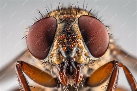 Premium AI Image | A macro shot of a fly with the eyes closed.