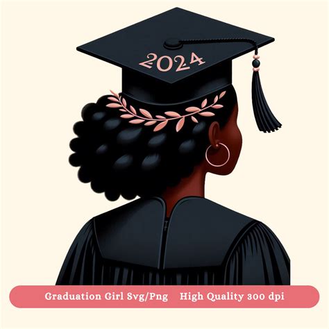 Graduation Clipart Black Woman, Graduation 2024 PNG Clipart, Graduate